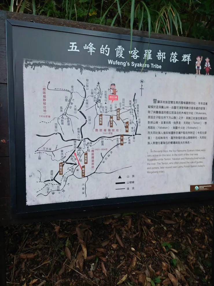 石鹿登山口的解說牌