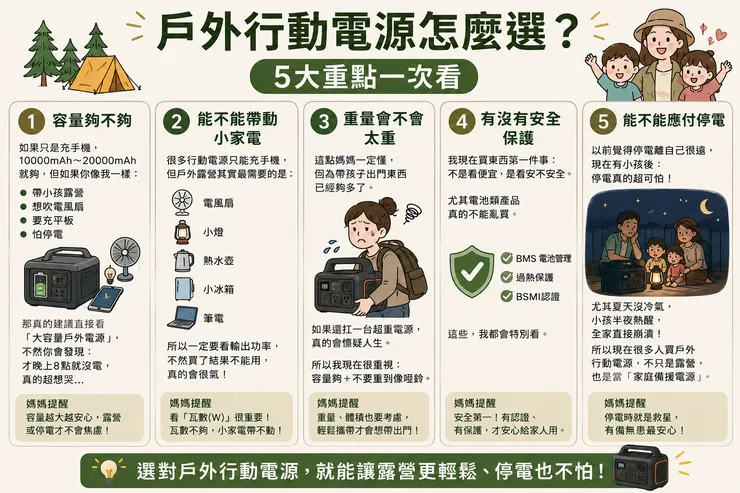 戶外行動電源怎麼選?5大重點一次看