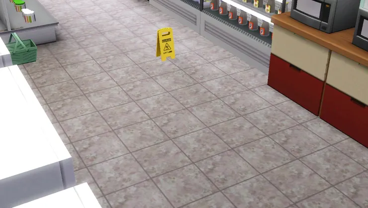 大理石地磚雖然有機會會滑，但很方便清理。進食區常有人打翻食物飲品，能迅速清理很重要。