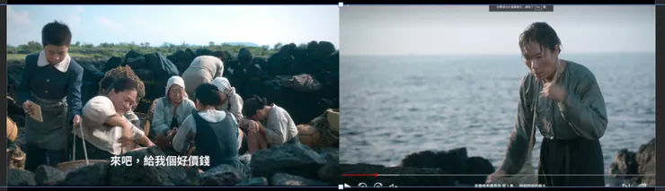 分鏡圖C：胖女人在左，中年女在右，但在Master shot時卻忽然反轉，毫無分鏡邏輯