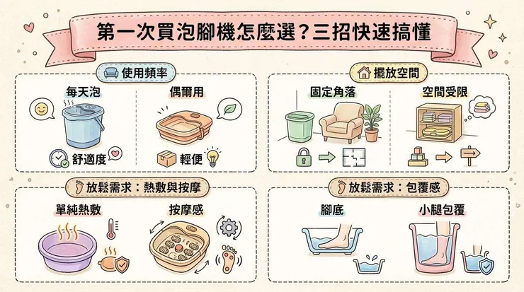 第一次買泡腳機怎麼選？三招快速搞懂