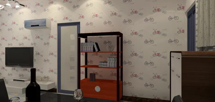 一直以來我都很想客廳有這麼一個展示架，放些水晶飾物、生活照片，或者用來放書也不錯。