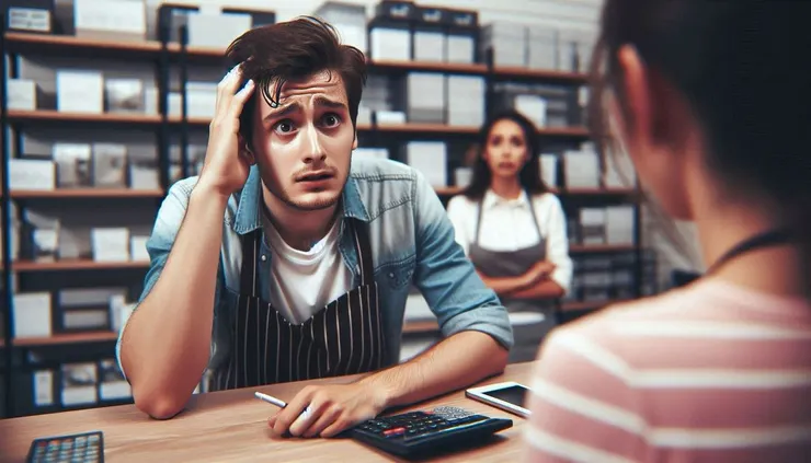 面對出乎意料的問題,他慌張得不知所措