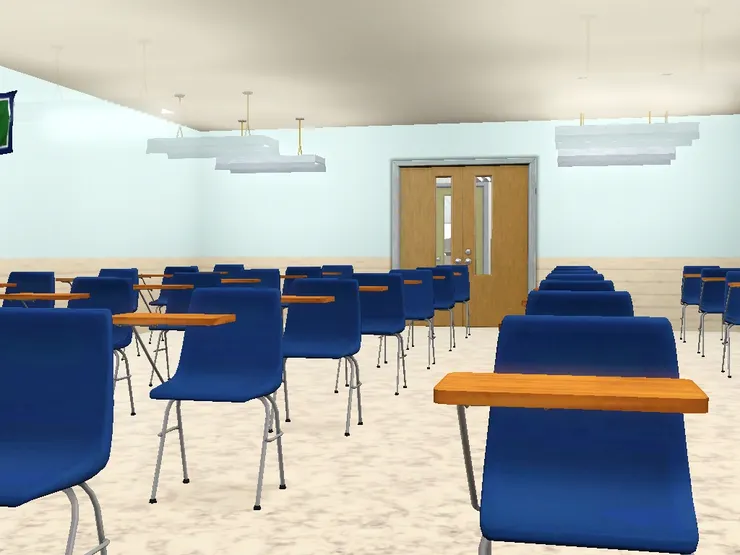 房間十分寬敞，可以容納很多學生。