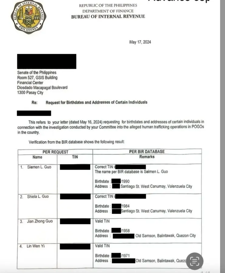 來自菲律濱移民局的記錄清楚顯示了1984年的哥哥，1986個妹妹以及1971年的母親。 13歲生第一個孩子，如果16世紀我可能會相信這個故事。但目前似乎坊間都相信這個故事，這樣我覺得很費解。