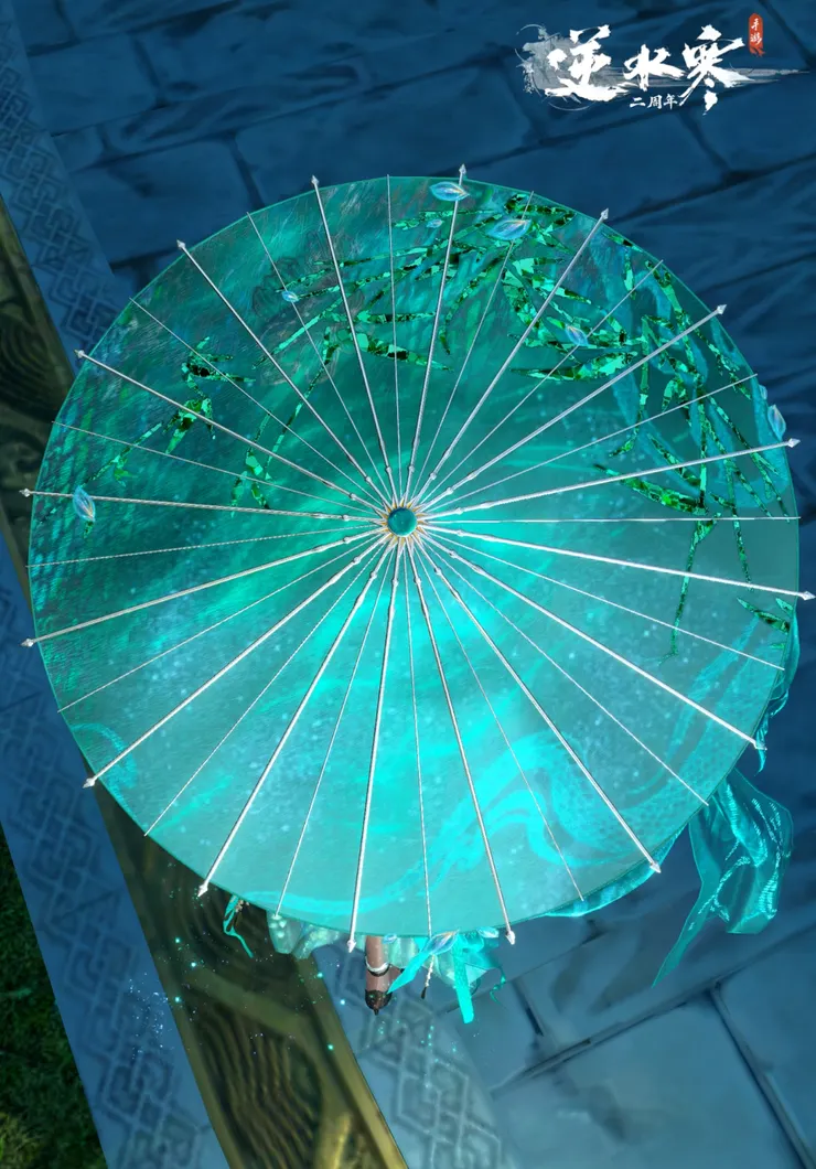 傘上紋路是寶石的材質