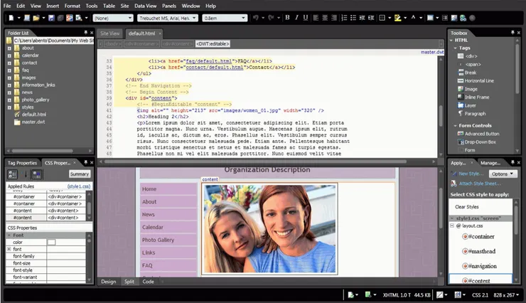 Microsoft Expression Web 4 是該軟體的最後一個版本，微軟將計劃於 2012 年發布停止更新。
