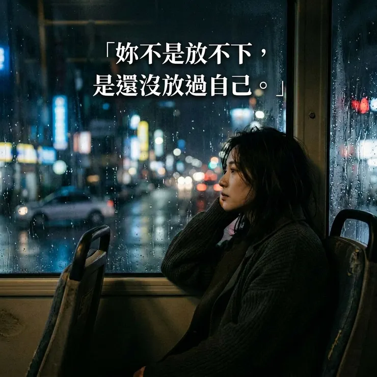 「妳不是放不下，是還沒放過自己。」