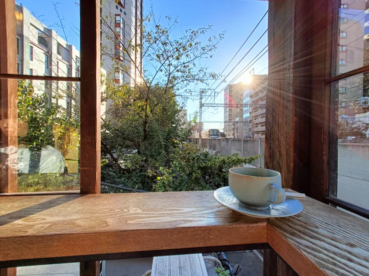 咖啡＋電車＝很難得的體驗