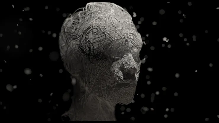 片中人物與建物皆由鐵絲糾纏構成。（圖片來源：https://www.kff.tw/en/film/content/4581）