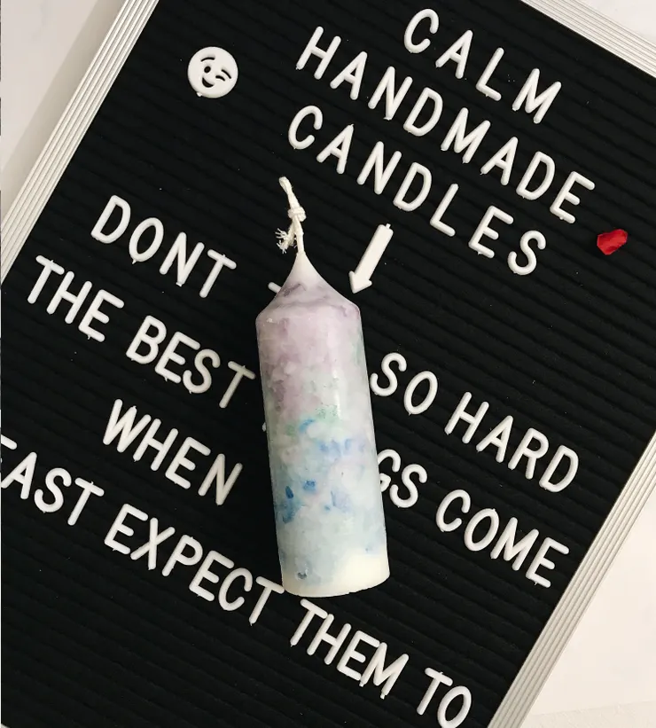 赴韓與韓師學習的油漬蠟燭作品