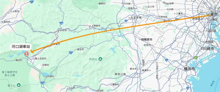 河口湖大概位置