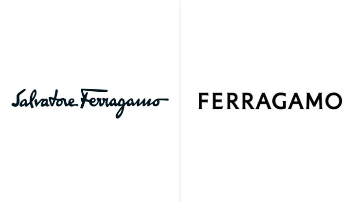 Salvatore Ferragamo 新舊 Logo 對照。Source: Brandmedia