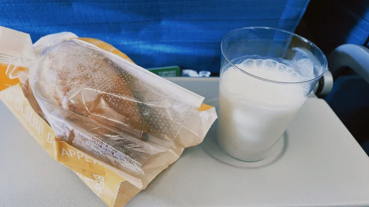 土耳其航空國內航班早餐＿麵包與酸奶