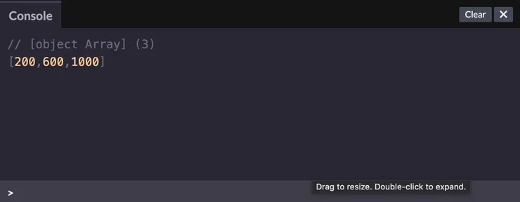 順帶一提,原本的array不會被變更,因為map()不是mutating function。