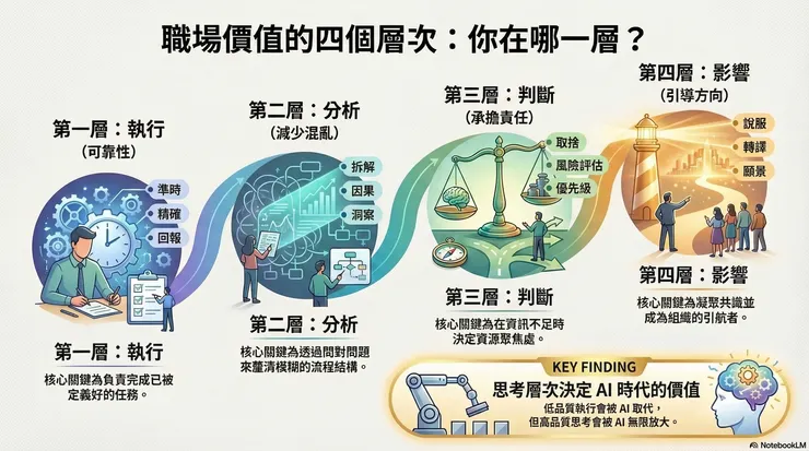 職場價值四層架構圖 ／ 《職場思考力》專欄