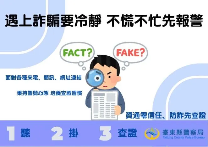 詐騙宣導步驟/高雄市政府警察局