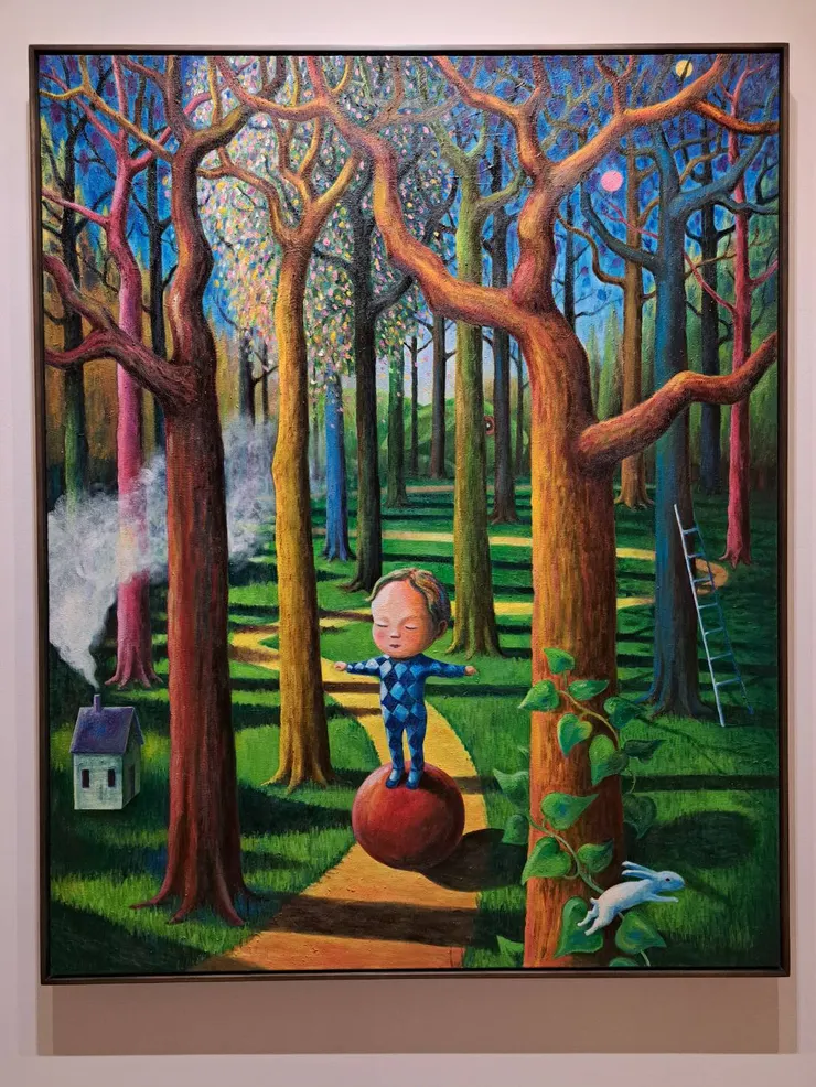 翻滾吧，森林，2022，油彩／畫布