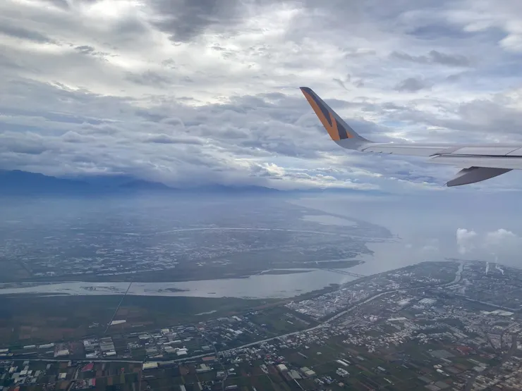 離開台灣的上空