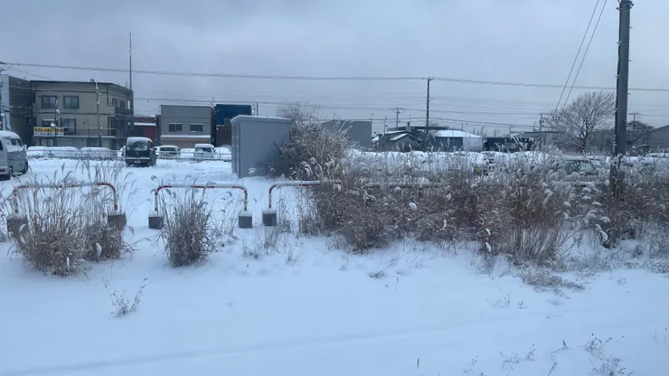 JR上看到的雪景