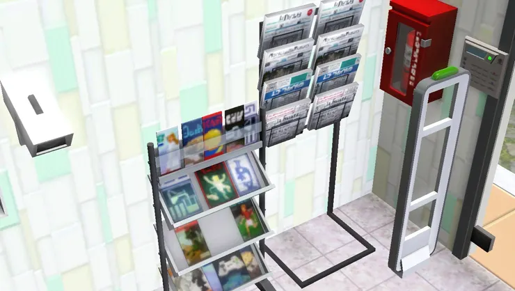 便利店門口通常也放有報刊。我這家店怎麼可以沒有？