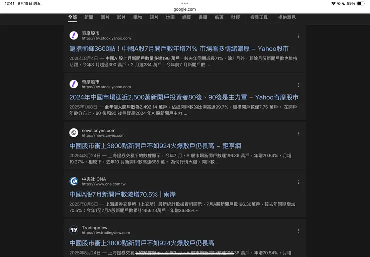 中國新增開戶數新聞