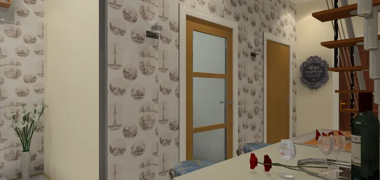 廚房和洗手間中間的牆上都安裝了壁燈,我不喜歡暗的環境。