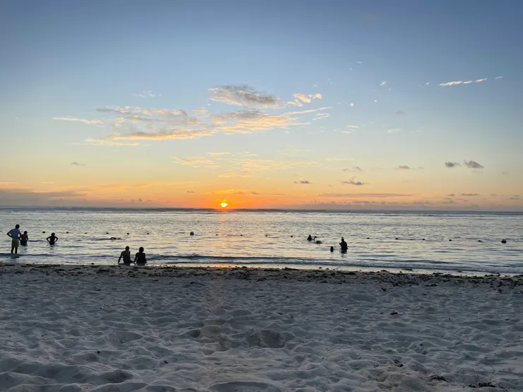 模里西斯Flic en flac海邊的夕陽