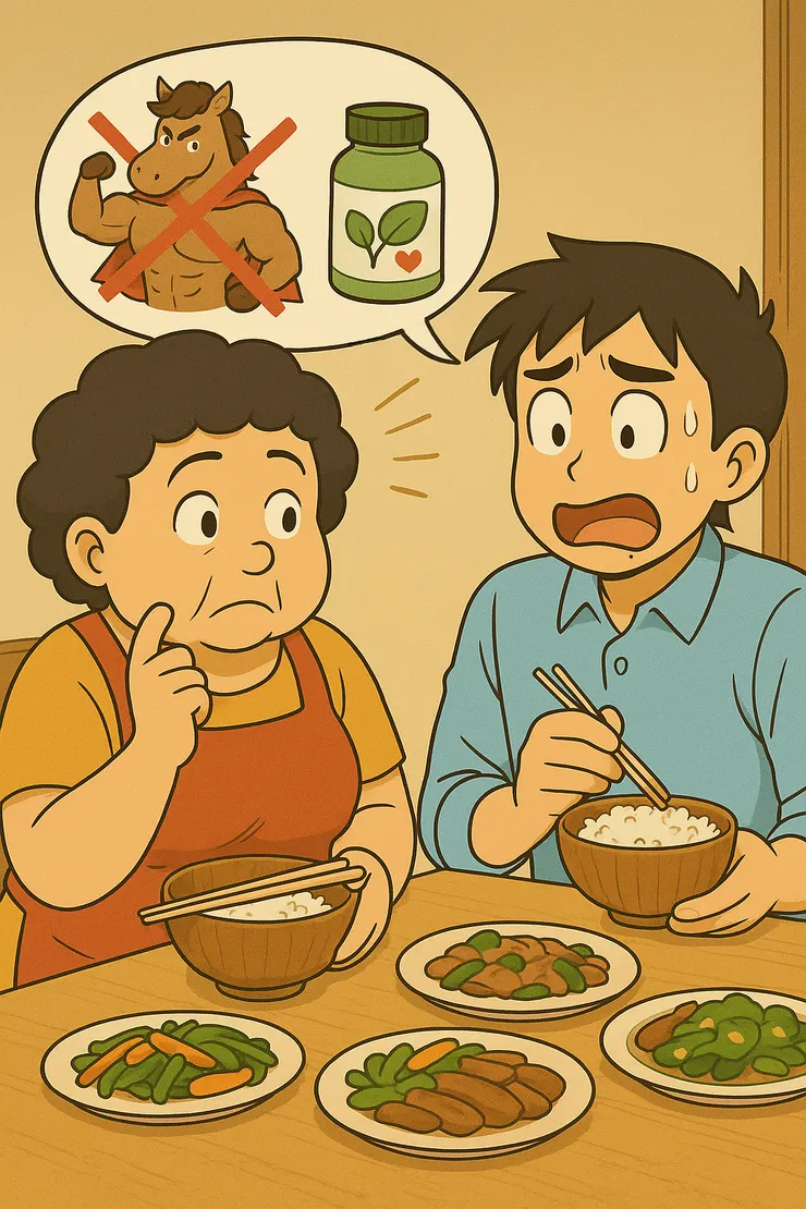 「不是啦！那個又不是壯陽藥，只是保健食品啦！」