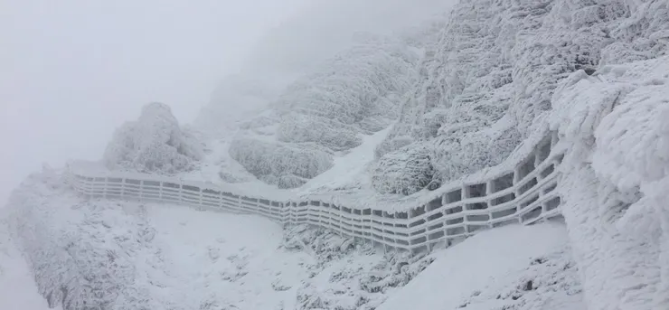 南投玉山下雪