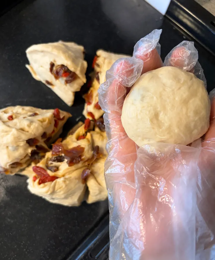 黑糖桂圓枸杞小圓包1