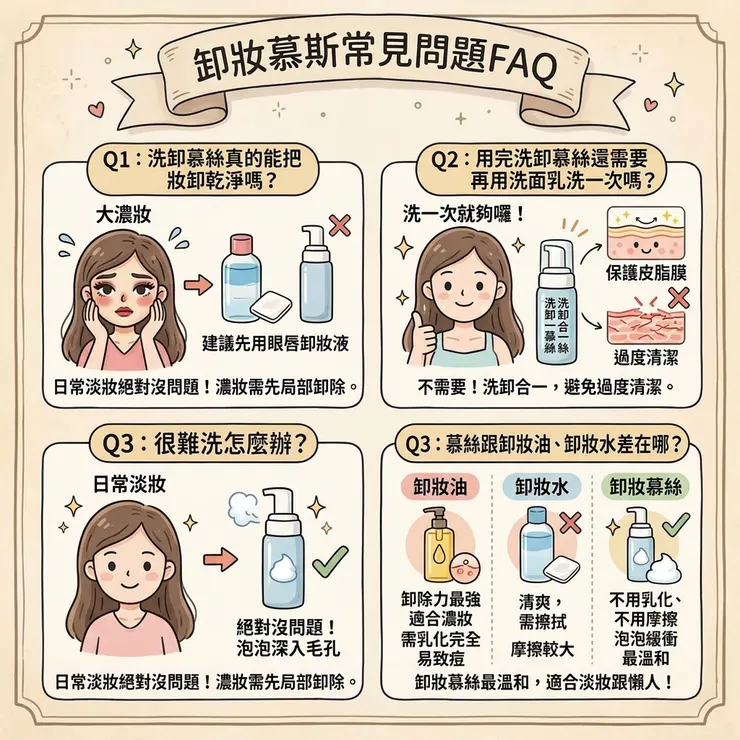 卸妝慕斯常見問題FAQ