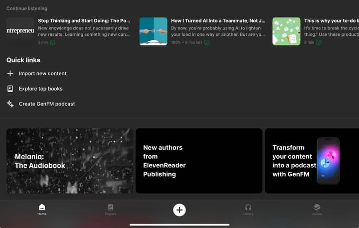 ElevenReader 螢幕截圖