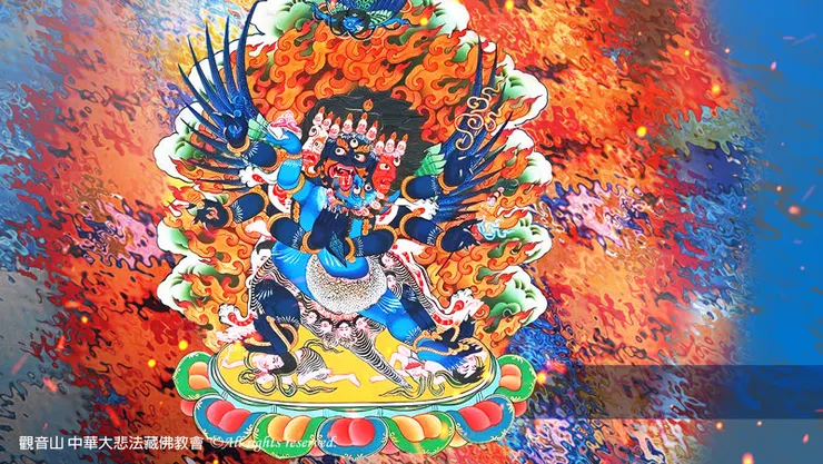 普巴金剛乃金剛薩埵的忿怒相（又稱為嘎瑪黑嚕嘎），具五方佛智慧體性，為五輪中事業輪（密輪）的主尊，是密教中的金剛明王。