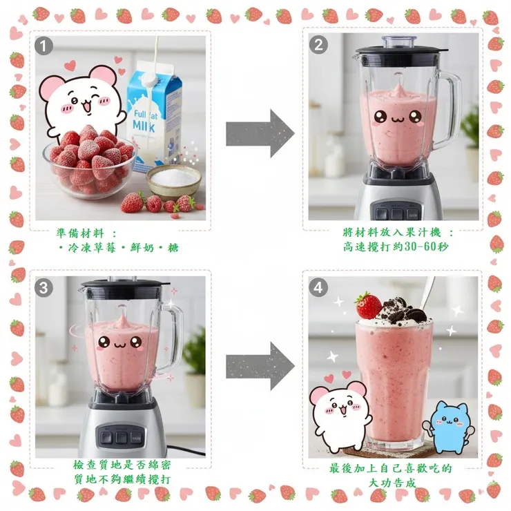 #如何製作🍓草莓🍓冰炫風 #How to make a strawberry ice blast