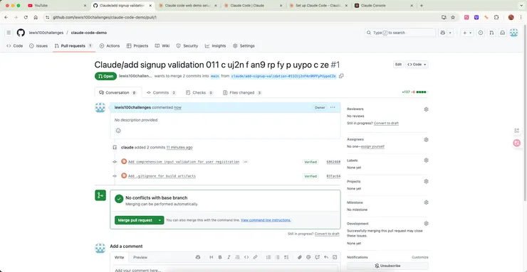 自動PR提出 要求Merge