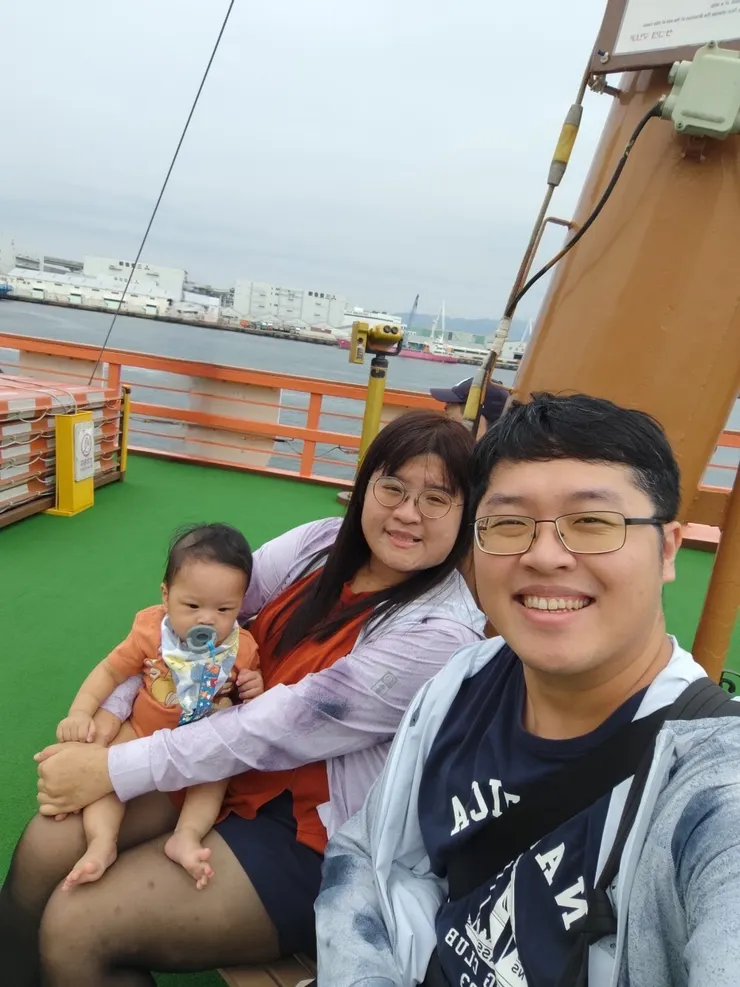 海風涼涼的，珍豬開心的😆