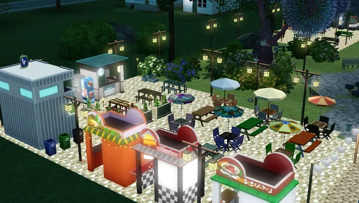 這區域我沒有用很特別的燈具裝飾,攤檔本來便很吸引。