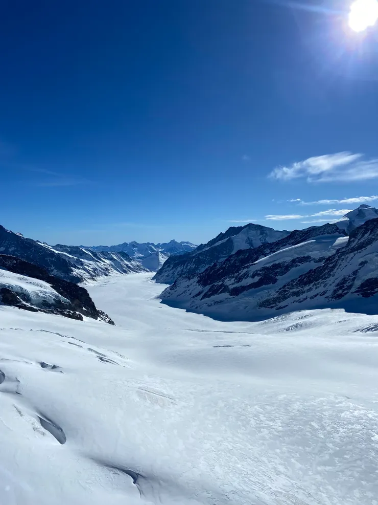 少女峰觀景台Top of Europe上看到的阿萊奇Aletsch Glacier