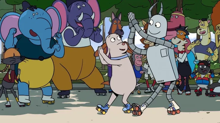 嗚嗚好喜歡一起跳舞的這一段(再見機器人片段)