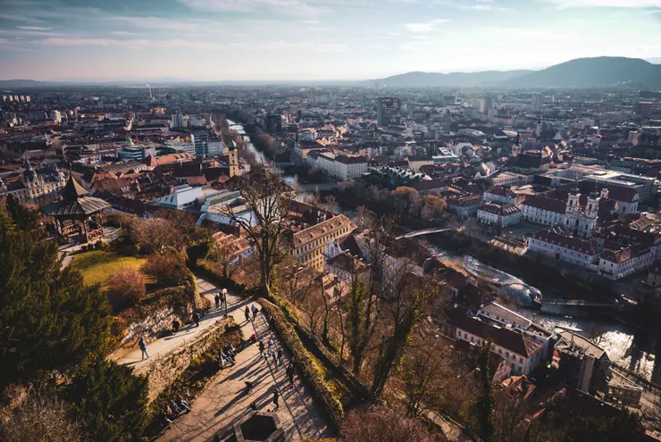 從城堡山上眺望格拉茲市景