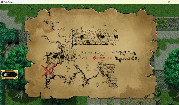 再到精靈神殿的門口圖中人物站的位置有🎴奇麗斯特與露達畫像（金畫框）