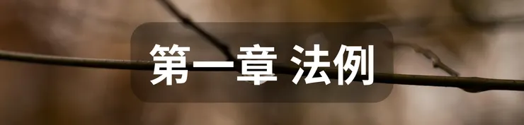 第一章  法例