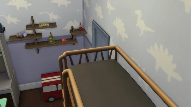 爬上床後看到的視野。