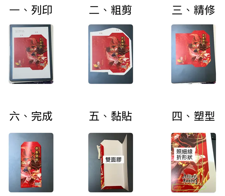 建議使用剪刀+雙面膠,高階手工藝者可能有其他工具