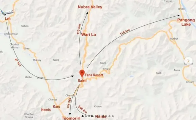 Sakti可以通往邊境Pankong lake、Tsomoriri、Hanle,也可以經Warila pass到Nubra valley,它是被路過的公路村莊,旅行步調不妨緩慢些,可以在這裡停歇一兩晚,再去邊境旅行。