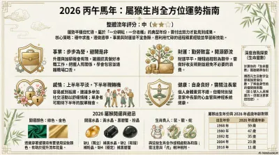 2026 屬猴生肖運勢指南