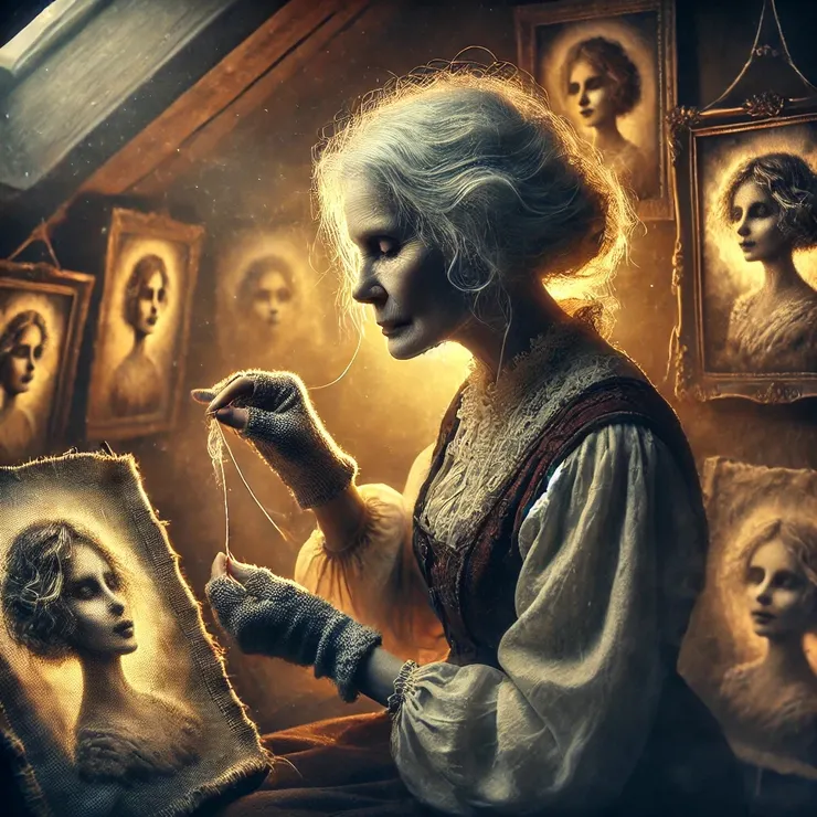 Jane was no ordinary artist. She was a Memory Stitcher, tasked with piecing together the forgotten, sewing them back into the fabric of existence.