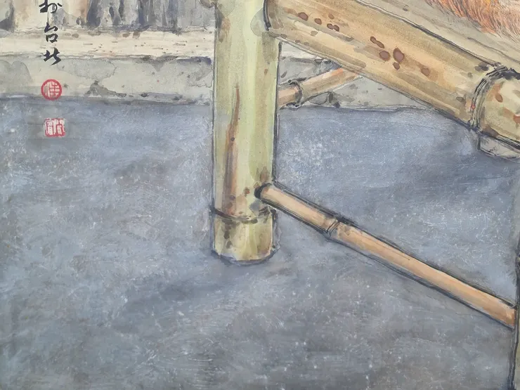 〈陽春日暖／冬日暖陽〉局部－地板