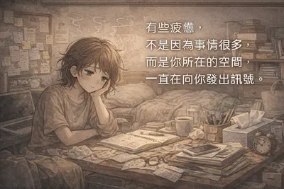 
你以為是懶， 其實是物品在消耗你。